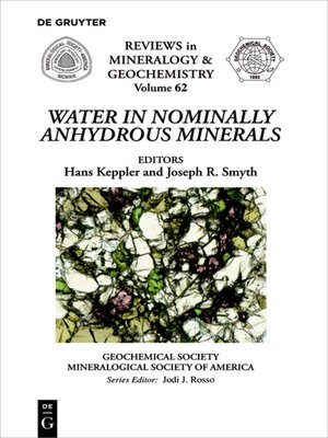 cover image of Water in Nominally Anhydrous Minerals